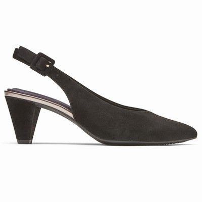 Salto Alto Rockport Total Motion Saleya Slingback Mulher Pretas PT-23469